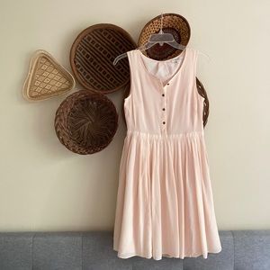 Madewell Silk Pleated Dress Size 2 Pink